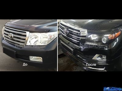 Комплект рестайлинга Toyota Land Cruiser 200 из 2007-2015 в 2021 (Максимальный)