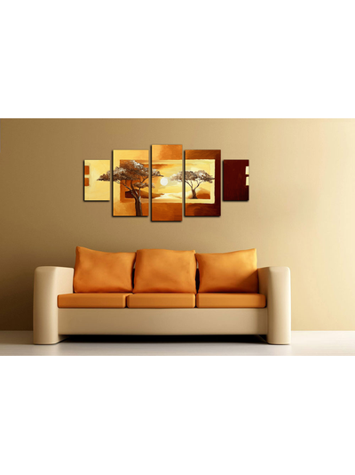 Модульная картина "Солнце и два дерева"