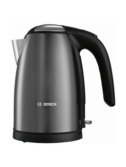 Чайник BOSCH TWK7805, 1,7 л, 2200 Вт, закрытый нагревательный элемент, нержавеющая сталь, черный