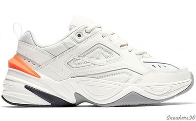 Nike M2K Tekno Белые с Оранжевым Унисекс (36-45)