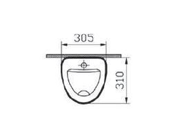 Писсуар VitrA Arkitekt, цвет белый, подвод воды сверху, 6202B003-0198