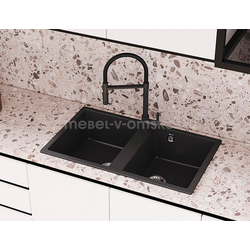 ШММ708 Мойка врезная U-708. Размер: 860х510х220. Размер чаши: 360х450х200