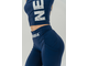 Шорты с высокой талией HIGH WAISTED BIKER SHORTS 10″ GYM THERAPY 628 Синии