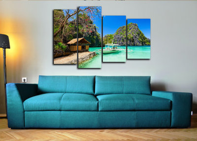 Модульная картина "Райский уголок"