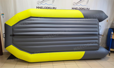 Моторная лодка Таймень NX 3800 НДНД PRO MAX фальшборт желтый/графит днище