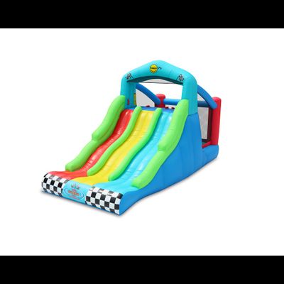 Надувной батут с тройной горкой «Гонка»