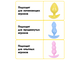 Анальная пробка, набор 3 шт., силикон