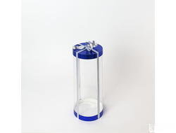 Коробка для торта JUST.Синяя. Диаметр 12,5 см, Высота 28 см, Упаковка 10 штук