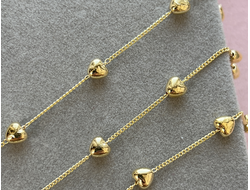 Цепь латунь зол 6мм