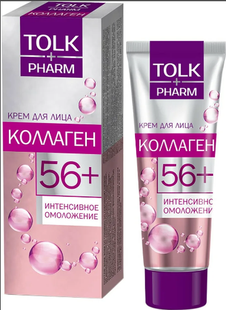 TOLK Pharm Крем косметический для ЛИЦА Коллаген56+,   40мл ВЕСНА