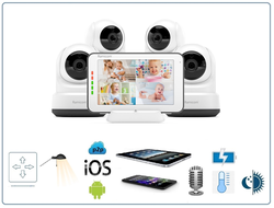 Видеоняня Ramicom VRC250, монитор 5" с 4 поворотными видеокамерами, HD