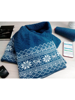 Плед вязаный "Зиг Заги"+ жаккард