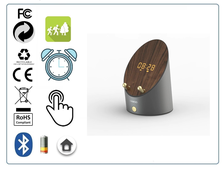 KAWOO индукционный динамик - держатель телефона, Табло времени, будильник, Bluetooth динамик