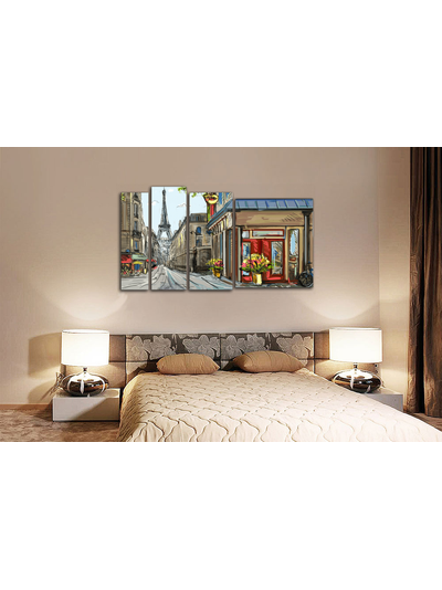 Модульная картина "Улочки Парижа"