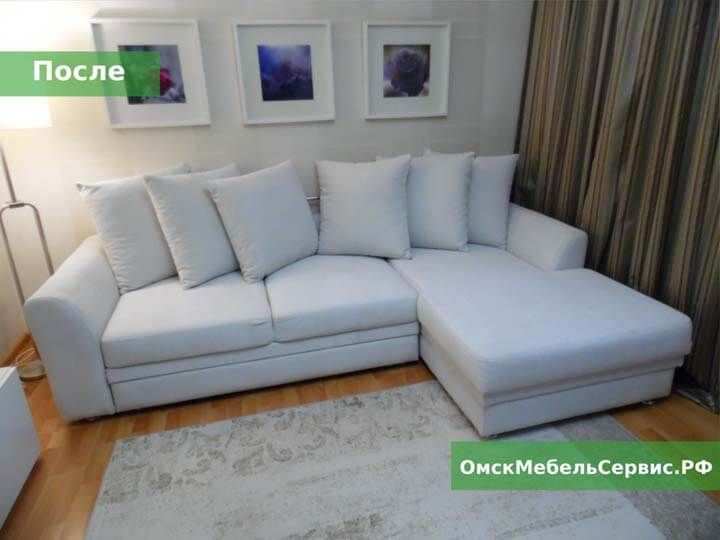 Диван после перетяжки.