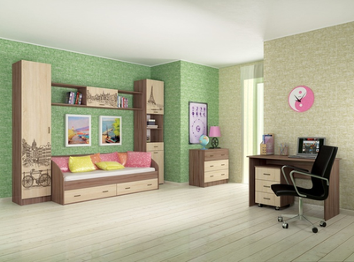 Кровать-чердак "Орион" Подростковая спальня