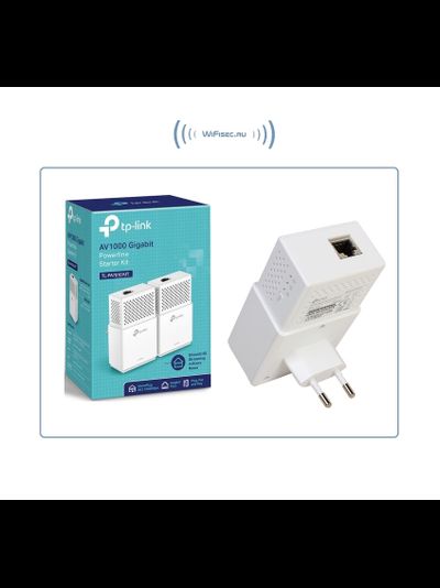 TP-LINK, HomePlug AV2 Сетевой адаптер PowerLine 1000 Мбит/с Ethernet  (комплект 2 шт.)
