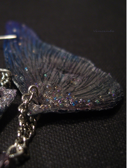 "Крылышки Пыльной Феи", волшебные серьги в северном стиле