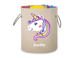 Корзина для игрушек "Единорог" розовый подклад