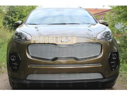 Защита радиатора KIA Sportage IV 2016-2018 chrome низ PREMIUM