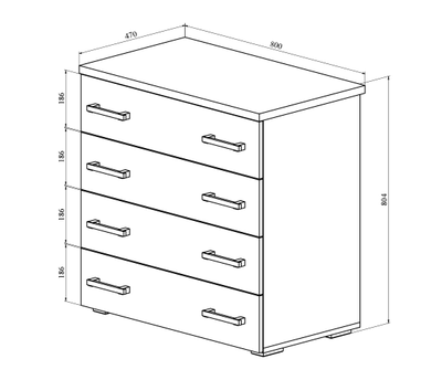 Спальня ВИКТОРИЯ - Комод ВИ-71 Дуб Крафт золотой