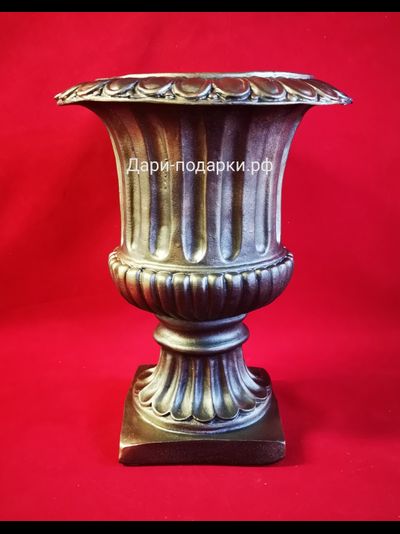 Вазон античный " БАРОККО" бронза 29*21см  1,5кг  полистоун Россия  1799/0130570