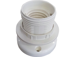 Ecola патрон накладной прямой с кольцом E27 Белый (кратно 10!) AB7DPWEAY  (цена за 1шт)