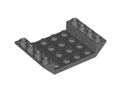 Slope, Inverted 45 6 x 4 Double with 4 x 4 Cutout and 3 Holes, Dark Bluish Gray (60219 / 4549999)