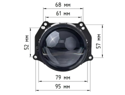 Билед модули Aozoom A10 24 вольта, 3.0 дюйма, 2 чипа, 5500К, 24V, 58W/66W, крепление 3R (комплект, 2шт)