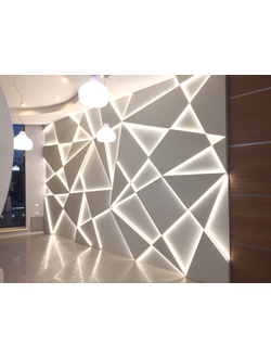 Каталог световых Led 3D панелей из гипса от компании WallArt