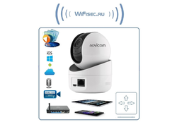 Novicam WALLE внутренняя моторизированная Wi-Fi/LAN видеокамера 2 Мп с кронштейном. с DVR. 2Mp Full HD (iVMS) (Версия: 1295)
