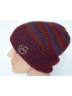 Бордовая шапка вязаная Vizio Италия 6912 CL