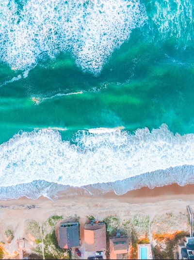 Картина обогреватель, спутниковое фото побережья океана Северной Каролины