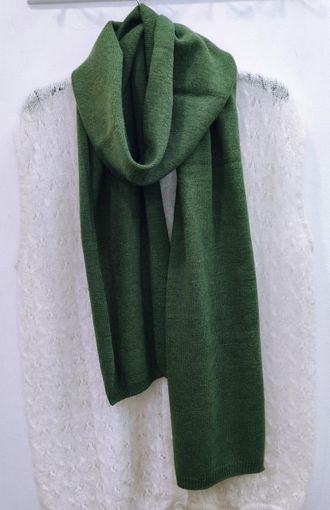 Оренбургский шерстяной шарф Ш501-28 хаки
