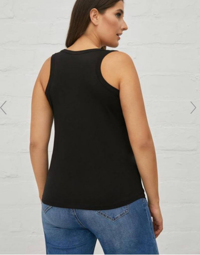 Черная женская майка большого размера