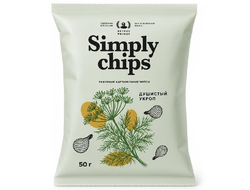 Картофельные чипсы Simply chips Душистый укроп 50гр