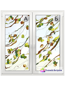 Витражная пленка на окна самоклеящаяся пленка витражная пленка на стекло пленка витраж с листьями