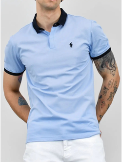 Поло мужское PM-002 голубое