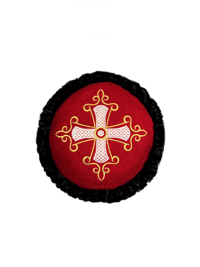 Кубанка из Черного каракуля 10см - Крест золото