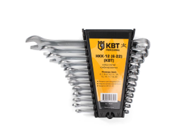 Набор гаечных комбинированных ключей НКК-12 (6-22) серия KBT-PROFESSIONAL для монтажа гаек и болтов с шестигранной головкой