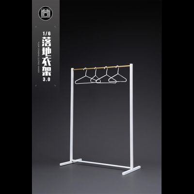 Стойка с вешалками 1/6 (белая) - КОЛЛЕКЦИОННАЯ ДИОРАМА 1/6 Freestanding coat rack 3.0 (M2405B) - MMMTOYS