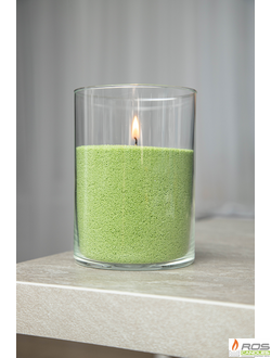 Насыпная свеча "Цилиндр 15 см", зелёная "Зелёный"