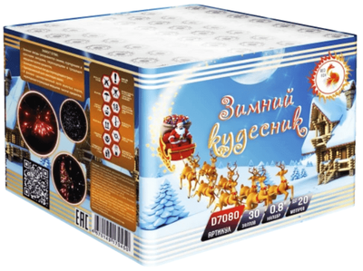Батарея салютов ЗИМНИЙ КУДЕСНИК (0,8" / 30 залпов)