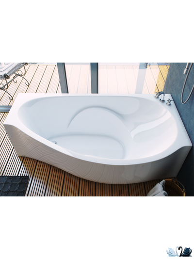 Ванна Эстет Грация 170 x 94 см, каменная левая, угловая, асимметричная