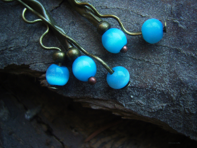 Бохо-серьги с кошачьим глазом "Небесные ручейки"