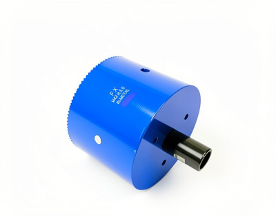 Биметаллическая коронка 200 мм глубина  200 мм и переходник на резьбу 1 1/4