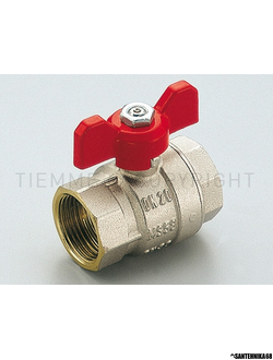 Полнопроходный шаровой клапан Tiemme SCIROCCO с красной Т-образной рукояткой внутр./внутр. 1/4" 3/8 1/2 3/4 1 2320 2310053