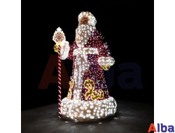 Световая фигура Дед Мороз, h=3,55 м