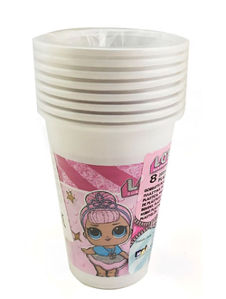 Стаканы пластиковые "Куклы ЛОЛ" 8шт