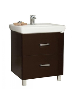 АКВАТОН. Тумба-умывальник "Америна 70 Н" 1A169301AM430 темно-коричневая с раковиной Тигода 70